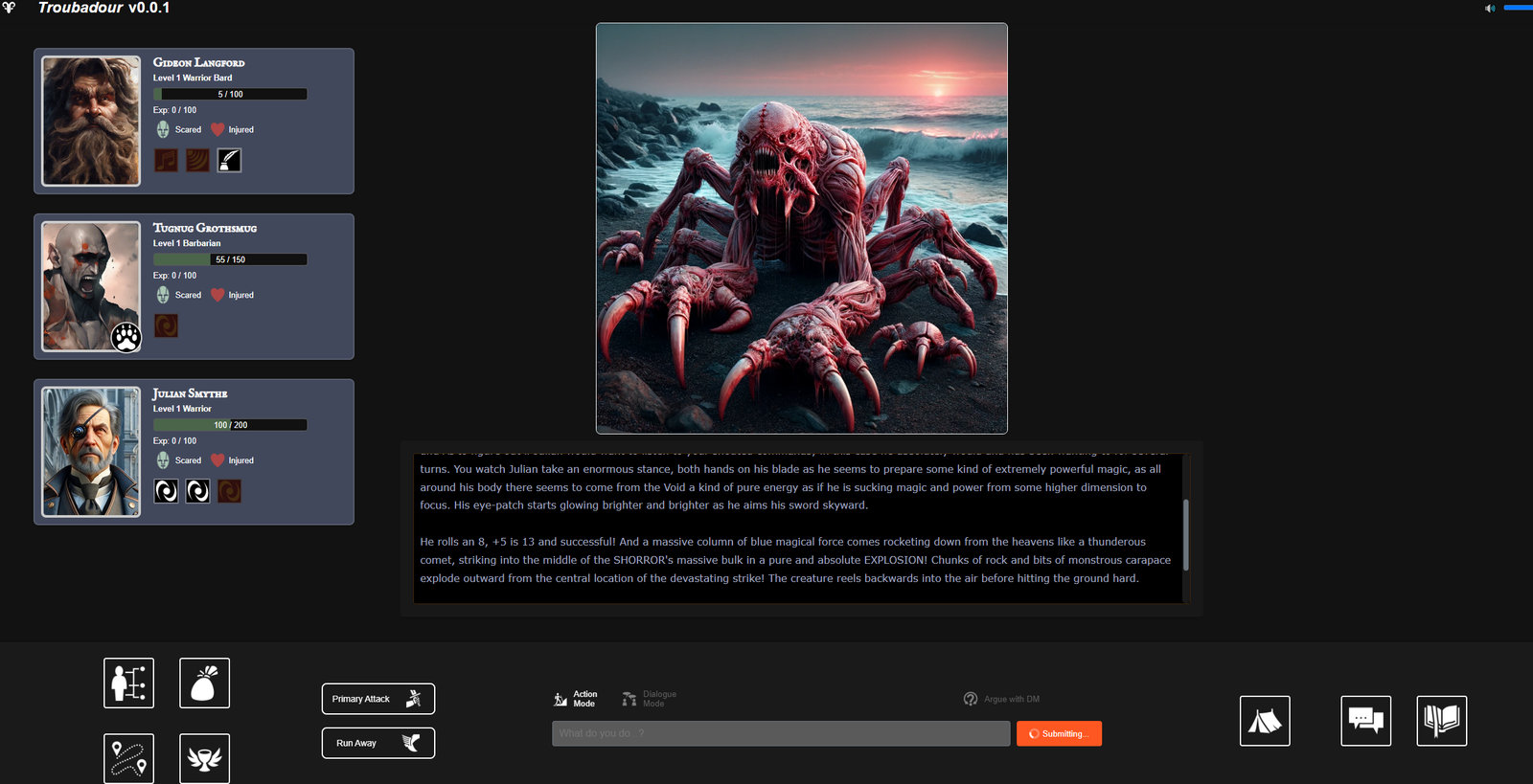 Screenshot of the Faewood Forge application