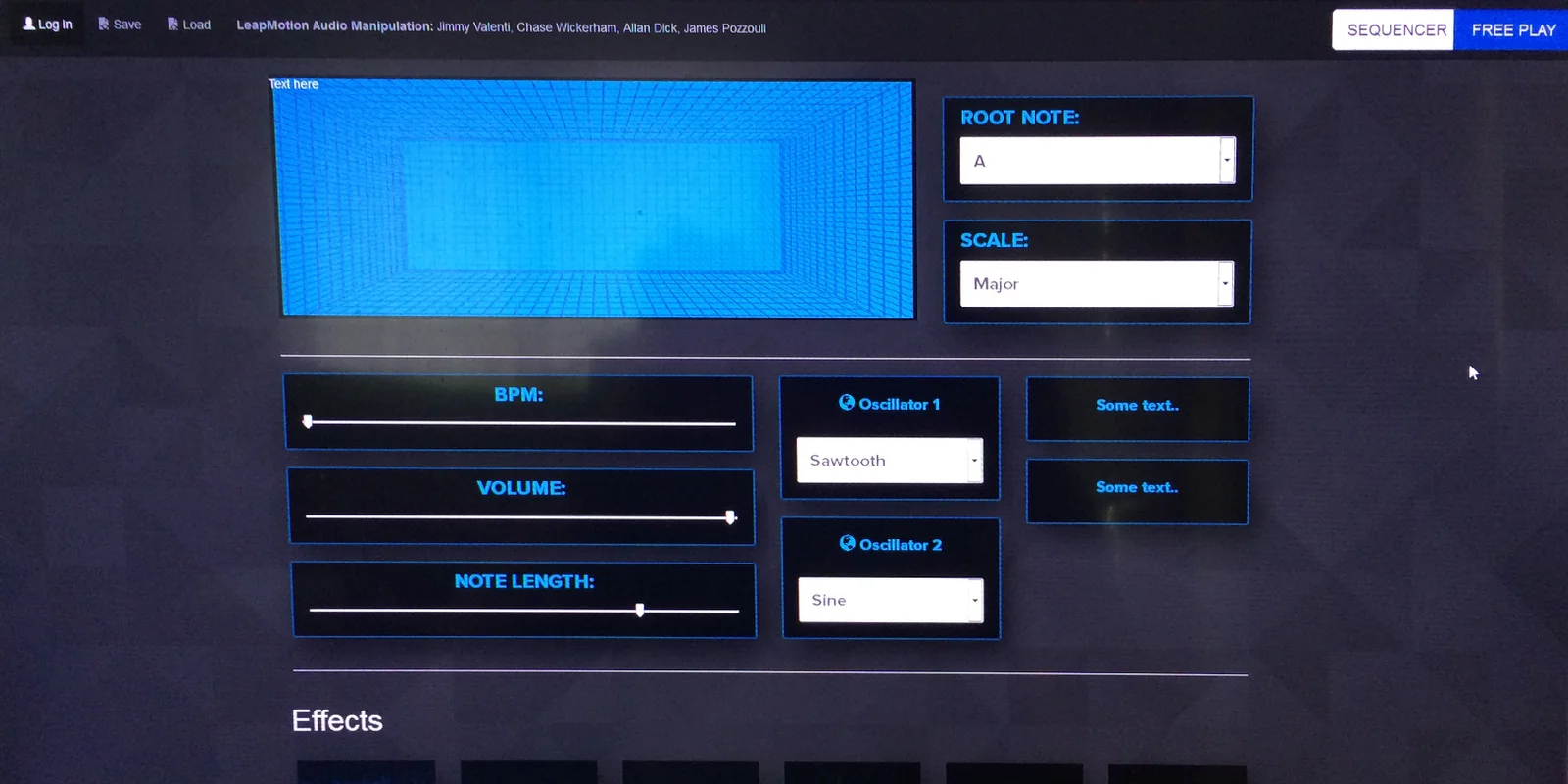 Interface design for a virtual theremin application